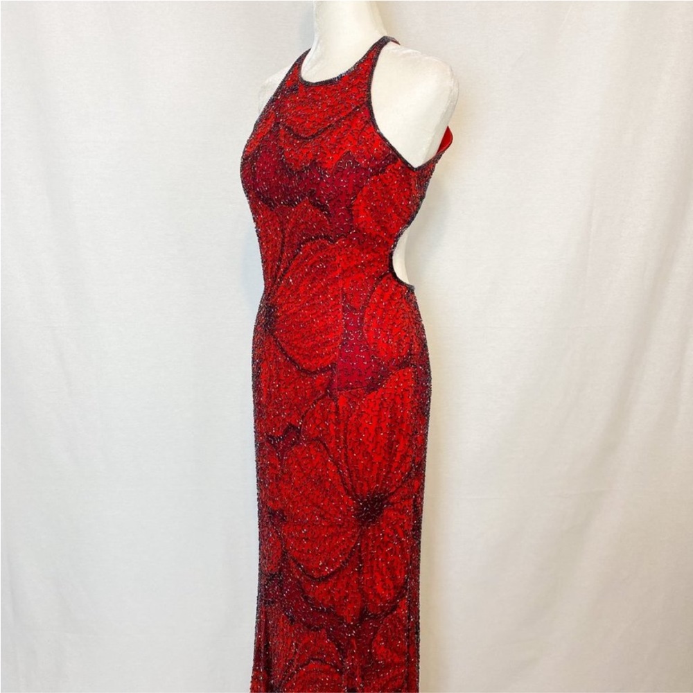 Vintage Cache Beaded Backless Gown - Picture 7 of 12